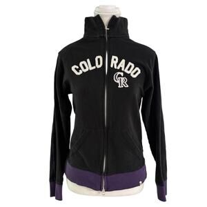 47 Brand Vintage Retro Light Weight Full Zip Coloradan Rockies Size Large Women